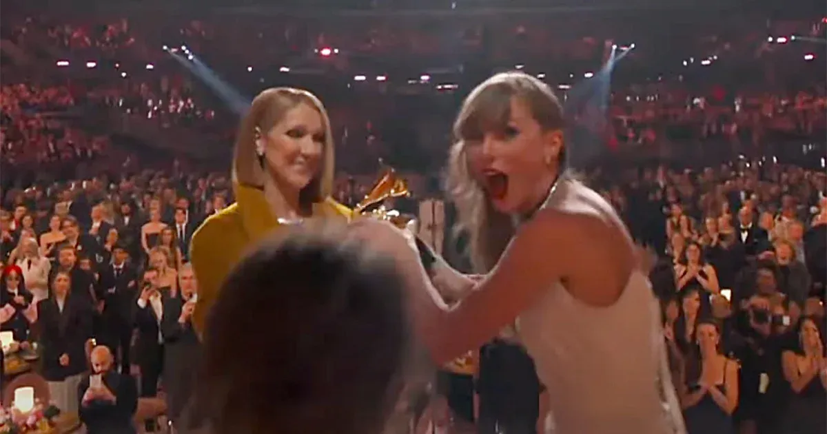 Kiakadt az internet azon, ahogy Taylor Swift átvette a Grammy-díjat Céline Diontól