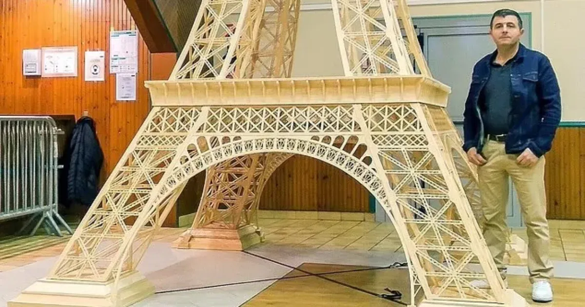 700 ezer gyufaszálból 8 év alatt 7 méteres Eiffel-tornyot épített, aztán közölték: nem kerülhet be a Guinness-rekordok közé