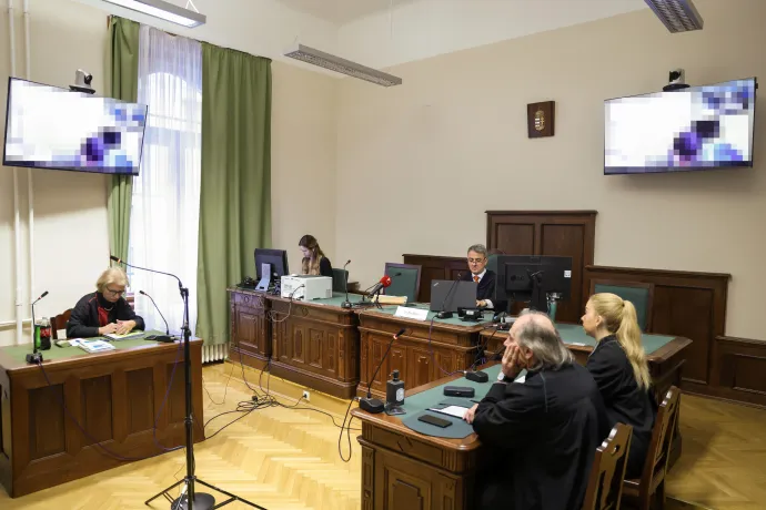A Fővárosi Törvényszék ülésterme a január 30-i ülésnapon – Fotó: Melegh Noémi Napsugár / Telex