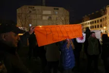 A Karmelita előtt tüntetett Orbán és Rogán ellen a Momentum