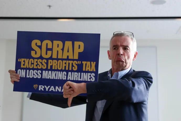 Michael O'Leary, a Ryanair vezérigazgatója budapesti sajtótájékoztatóján 2022. szeptember 13-án – Fotó: Huszti István / Telex