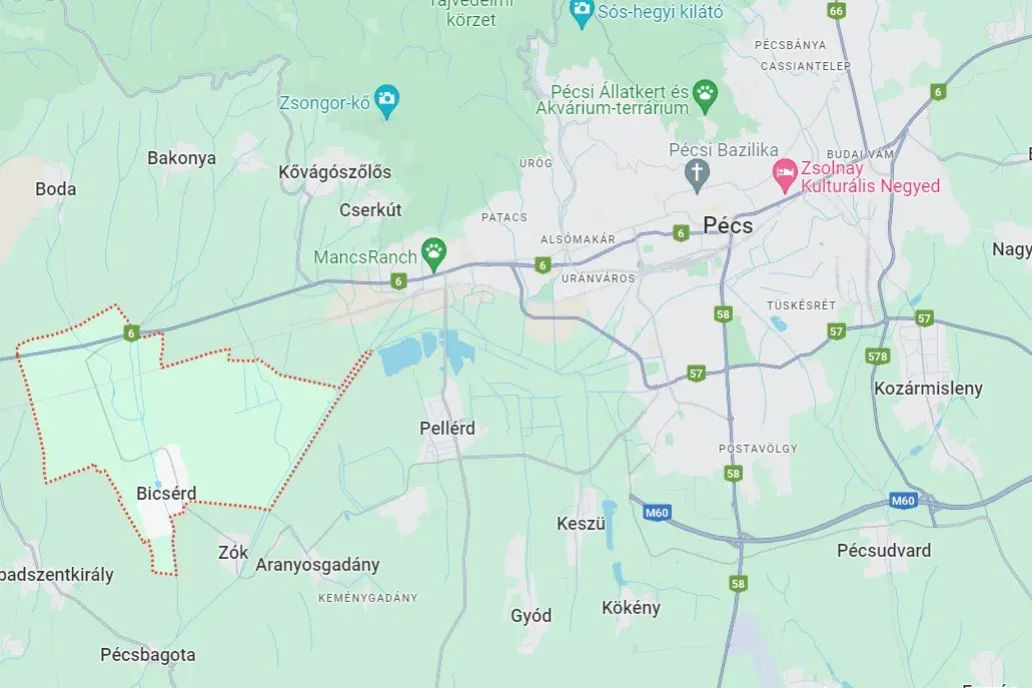 Bicsérdnél is van egy kiemelt állami beruházási terület, de egyelőre nem tudni, mit építenek majd oda