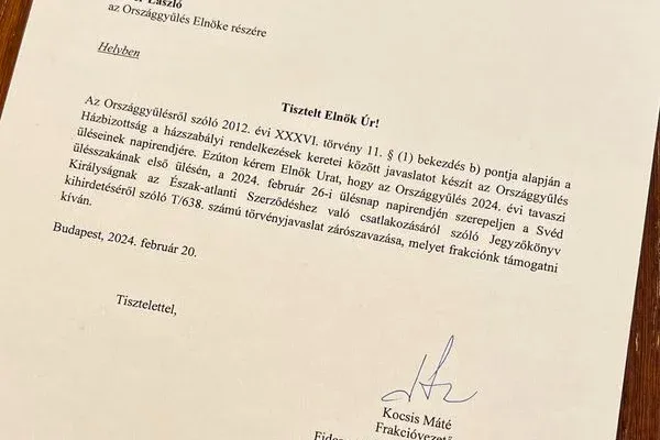 The Fidesz parliamentary group now supports Swedish NATO membership