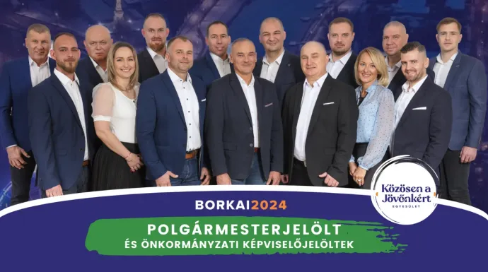 Borkai Zsolt a tizennégy képviselőjelöltjével – Fotó: Facebook / Borkai Zsolt 