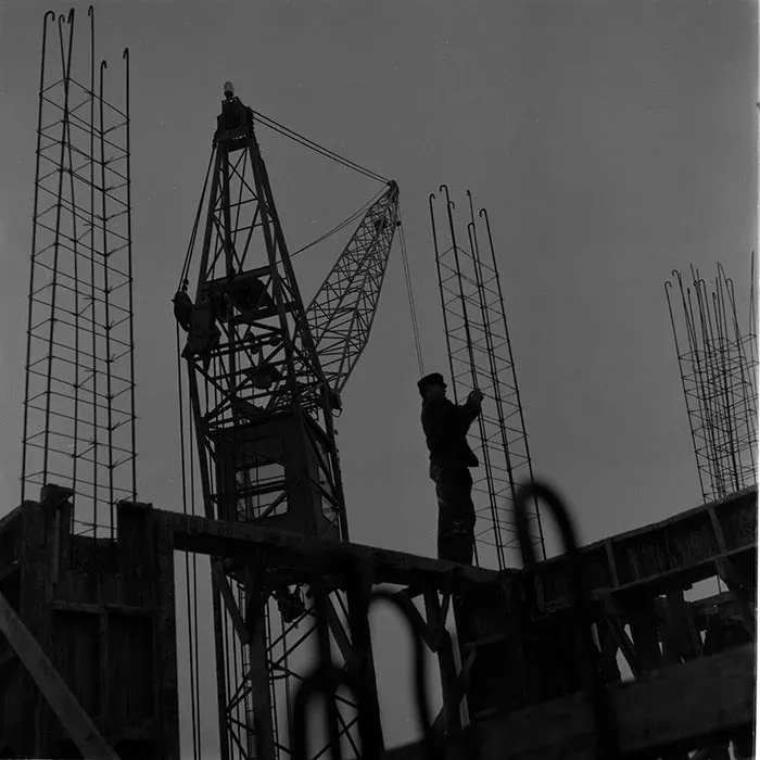 Építkezés a Györgyfalvi-negyedben 1967-1972 között – Fotó: Minerva Fotóarchívum