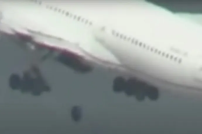 Felszállt a Boeing 777-es, szinte azonnal kiszakadt a kereke