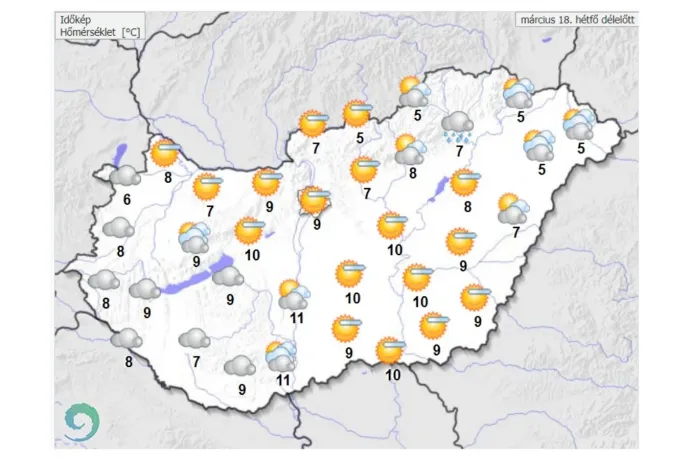 Az ország nagy részén fagyni fog kedden és szerdán hajnalban