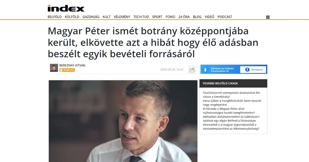 Magyar Péter visszavonhatatlanul Ismert Ember lett: már netes csalók is visszaélnek a nevével