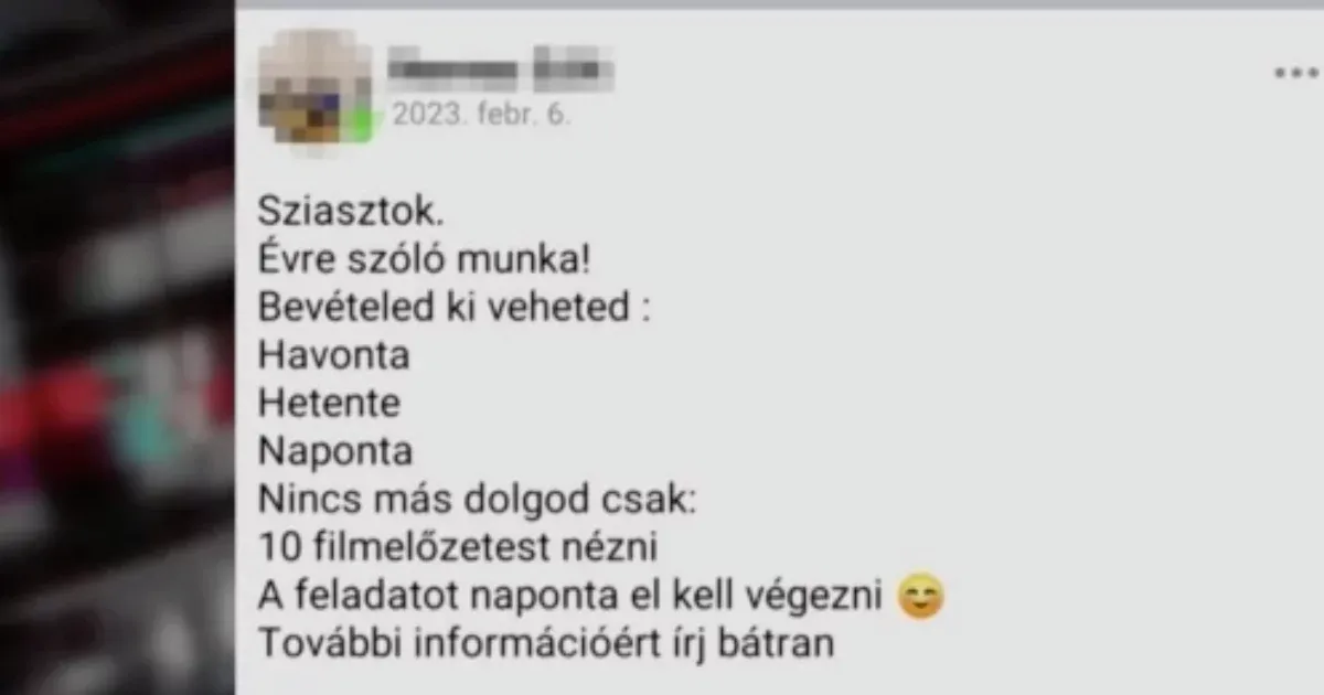 4000 ember dőlt be annak, hogy majd jól fog keresni filmelőzetesek nézegetésével
