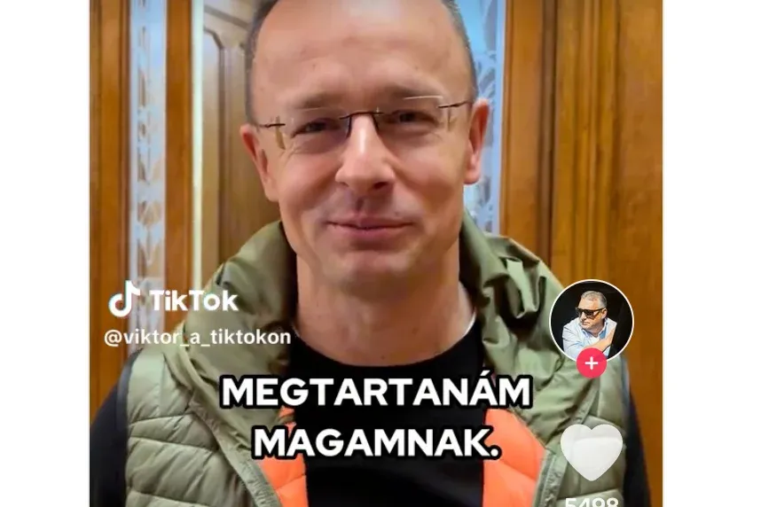 „Azt inkább megtartanám magamnak, Szilvi van rajta bikiniben”, mondta Szijjártó Orbán háttérképes TikTok-kihívásán