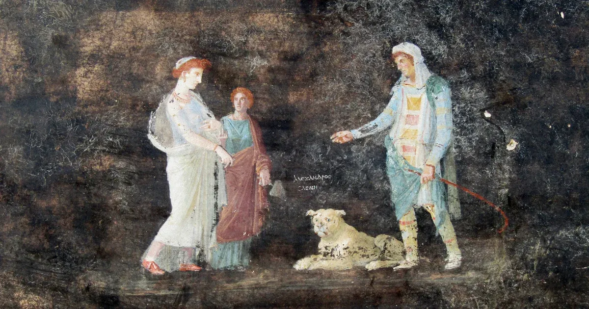 Gyönyörűen megmaradt freskókat találtak egy római kori bálteremben Pompejiben