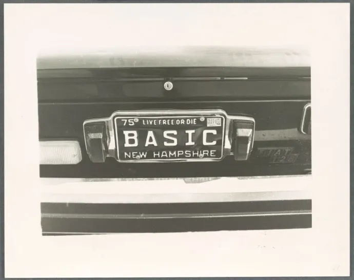 Kemény János autójának rendszámtáblája – Fotó: Dartmouth College