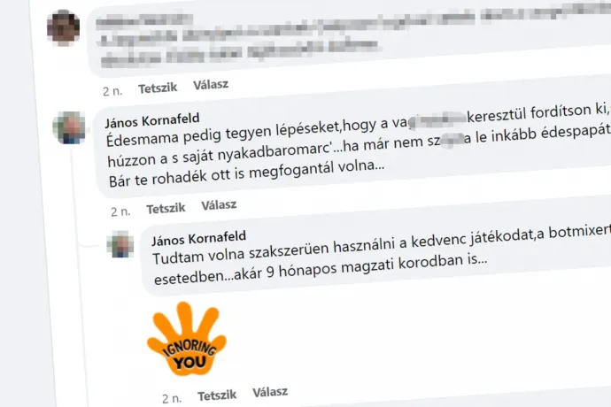 A szülész kommentjei Cseh Katalin posztja alatt – Fotó: Facebook