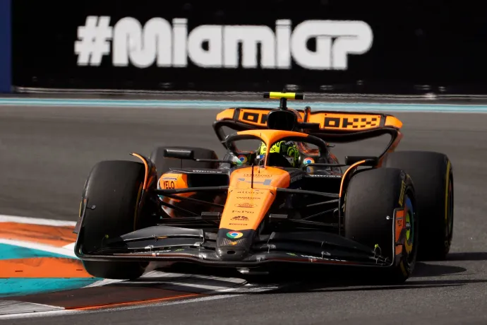 Lando Norris első Forma–1-es győzelmét aratta Miamiban