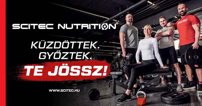 A képen balról a harmadik sportoló Paczuk Ádám. Kép: Scitec Nutrition