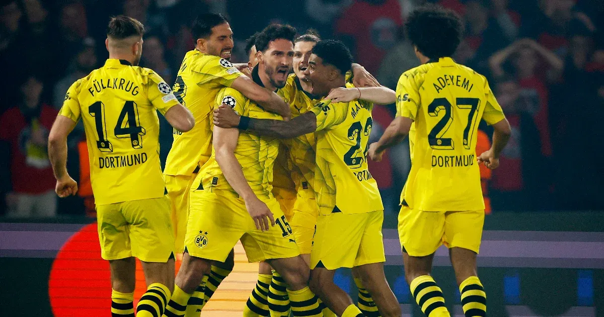El Paris Saint-Germain anotó cuatro goles y el cabezazo de Hummels llevó al Dortmund a la final de la liga de Campeones