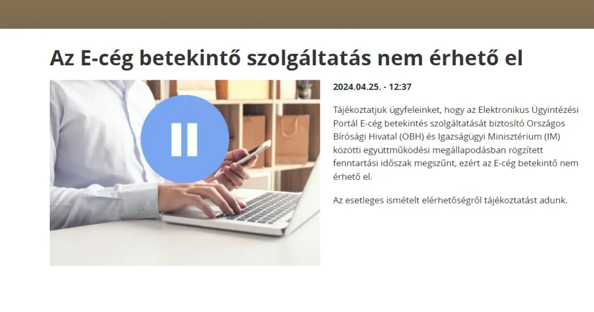 Megszűnt az ingyenes online cégbetekintő, amit EU-s százmilliókból fejlesztettek