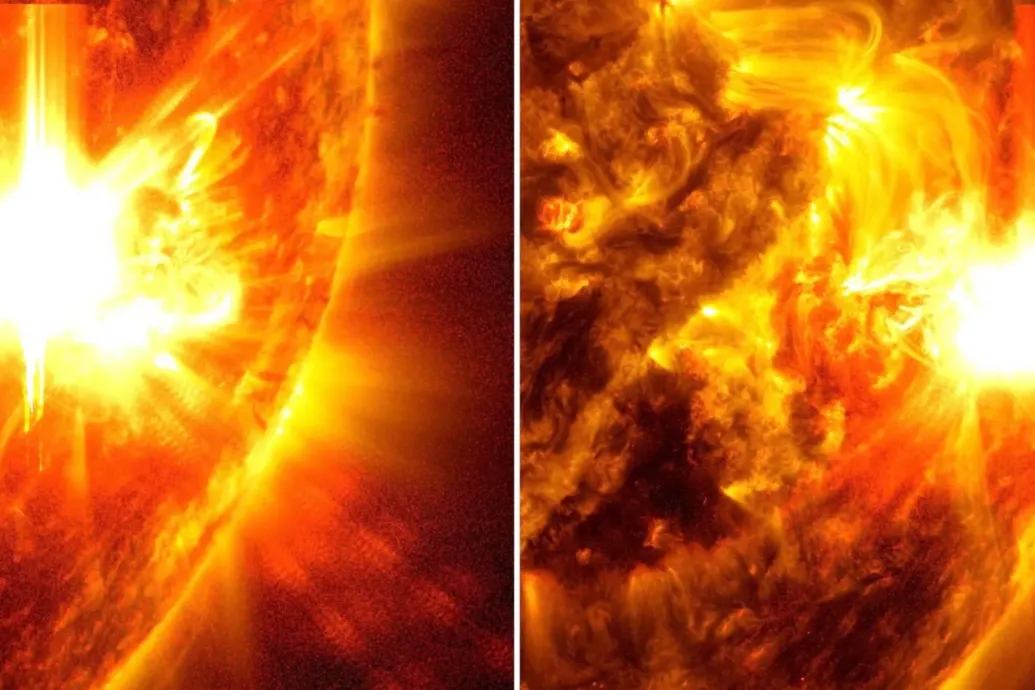 Látványos képeket adott ki a NASA a sarki fényt okozó napkitörésekről