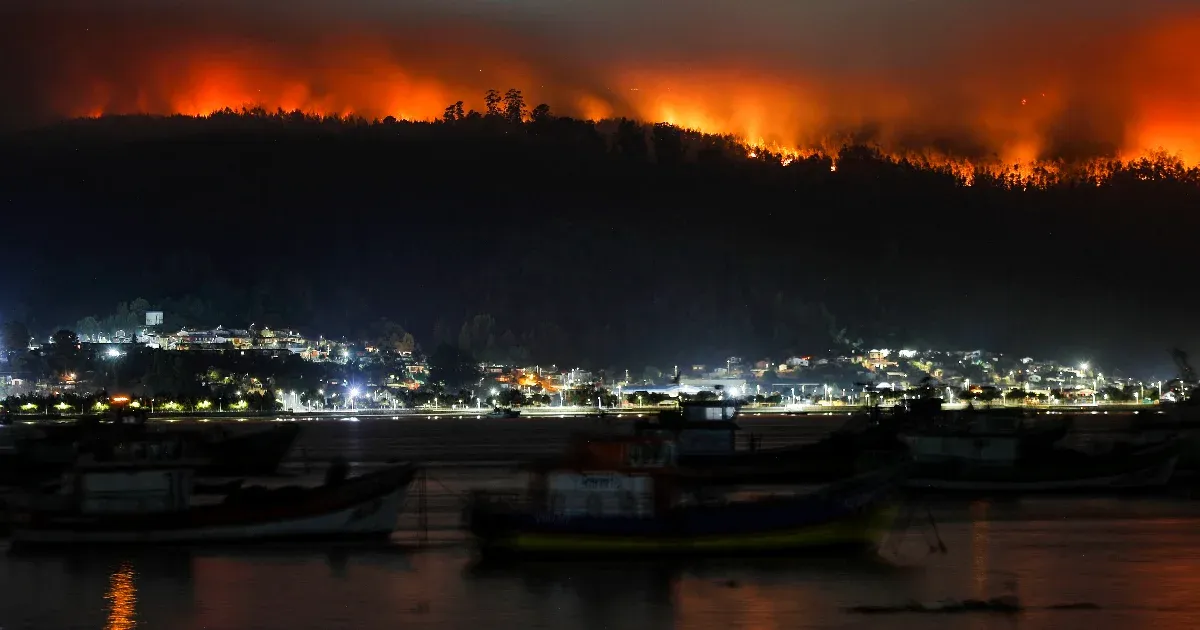 A forest worker and a firefighter may have deliberately caused Chile's worst forest fire