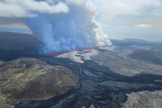 Az utóbbi idők legintenzívebb vulkánkitörése történt Izlandon