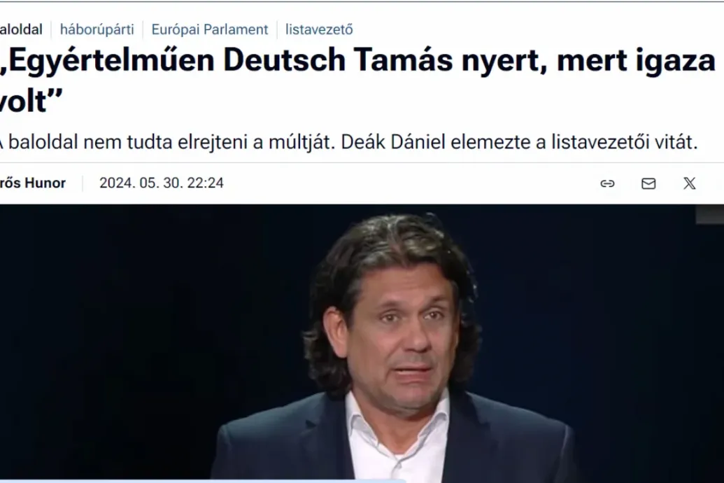 A kormánysajtó kiemelezte: Deutsch Tamás nyerte a közmédiás vitát, megsemmisítette Magyar Péteréket