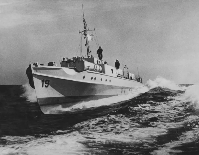 A német haditengerészet Schnellbootja Kiel közelében, 1939. augusztus 1-jén – Fotó: Fox Photos / Hulton Archive / Getty Images
