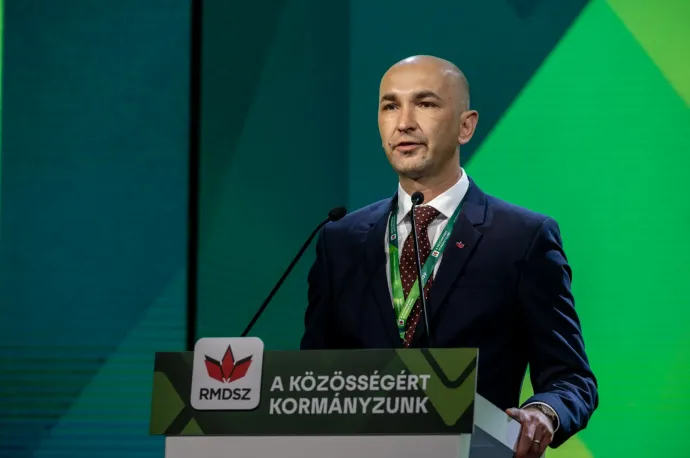 Balázs Attila az RMDSZ temesvári kongresszusán, 2023. áprilisában – Fotó: RMDSZ / Facebook