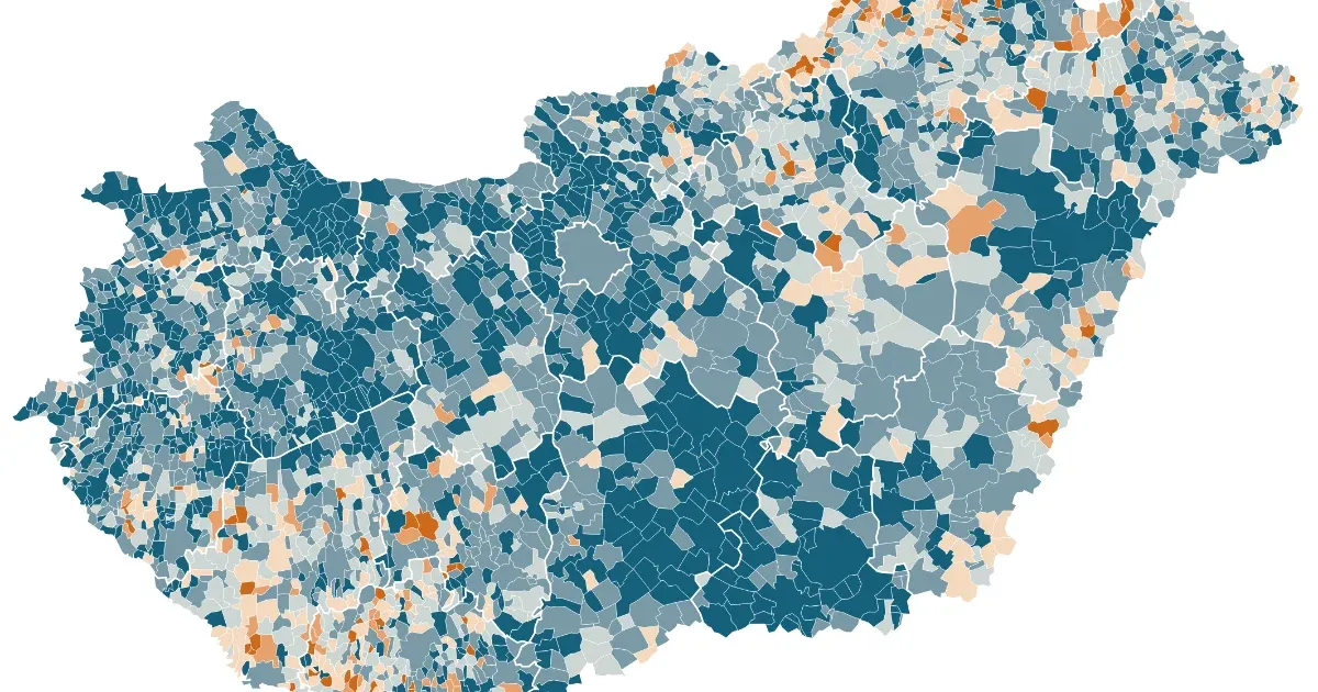 Minden településtípusban visszaszorult a Fidesz 2019-hez képest