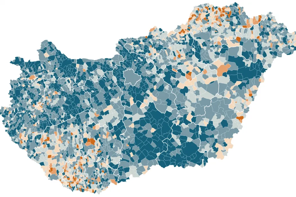 Minden településtípusban visszaszorult a Fidesz 2019-hez képest