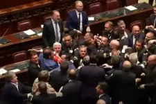 Verekedés tört ki az olasz parlamentben