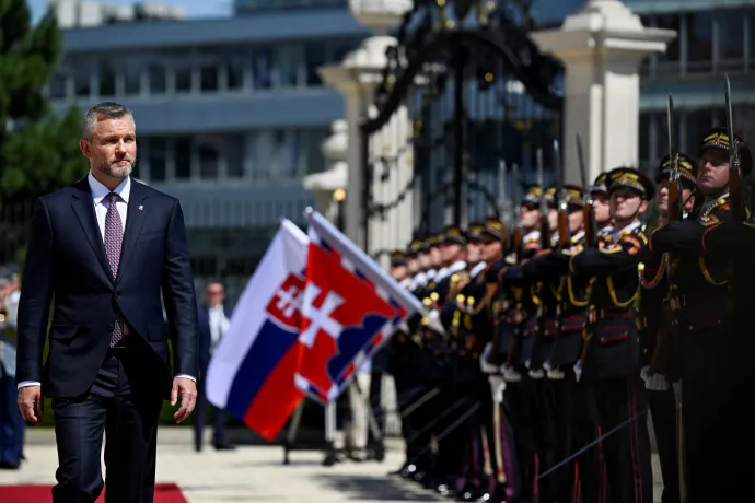 Peter Pellegrini, Szlovákia újonnan beiktatott köztársasági elnöke az elnöki palotában tartott ünnepségen, Pozsonyban, 2024. június 15-én – Fotó: Radovan Stoklasa / Reuters 
