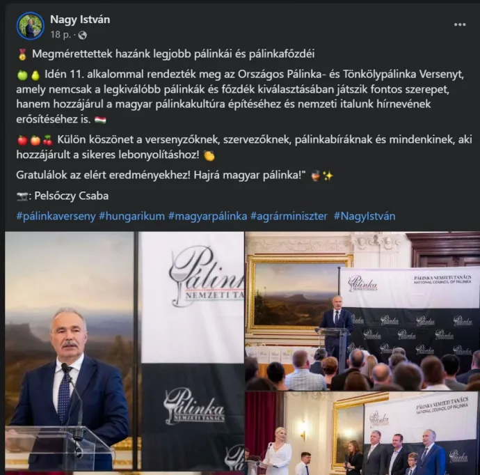 Igyanak egy jó tönkölypálinkát – Fotó: Nagy István / Facebook