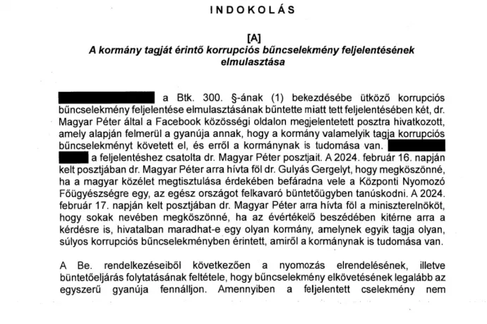 Egyszerű másolással ki lehetett deríteni, milyen neveket takart ki az ügyészség a Magyar Péter felvételéről szóló jegyzőkönyvben