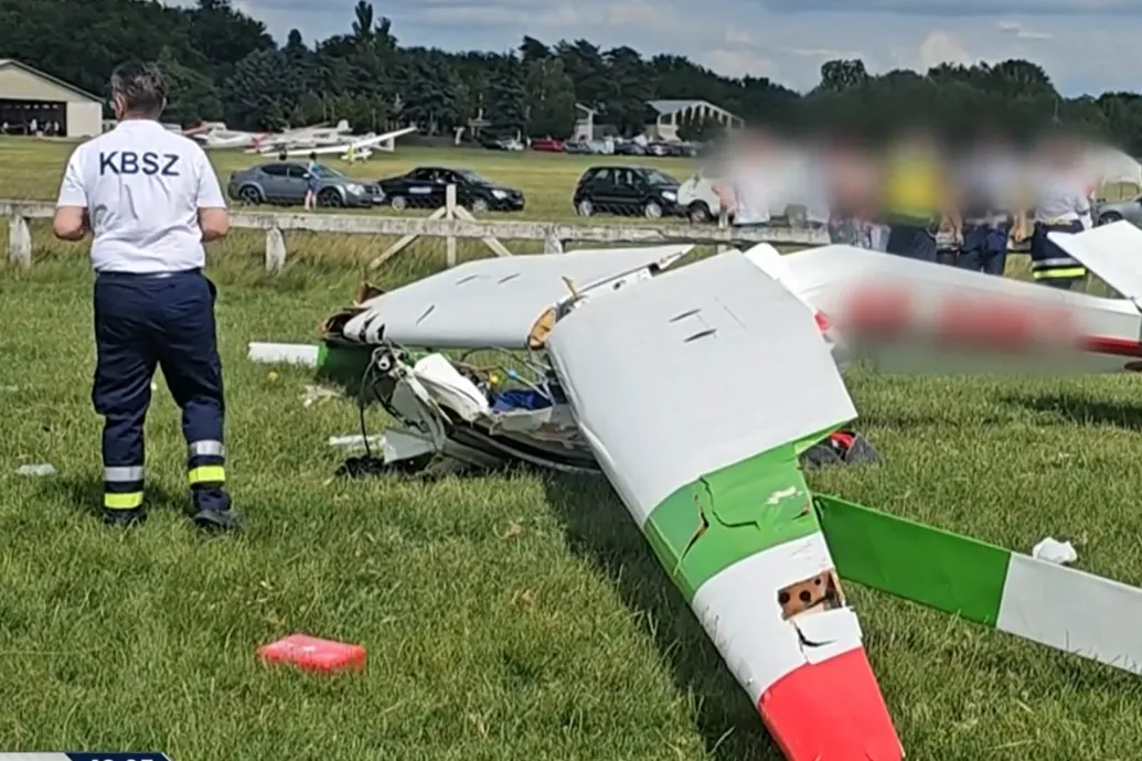 Vitorlázó repülővel zuhant le egy fiatal Dunakeszin, életveszélyesen megsérült