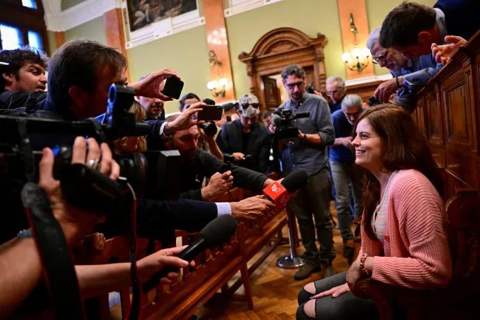 Ilaria Salis a budapesti bíróságon 2024. május 24-én – Fotó: Mónus Márton / Reuters