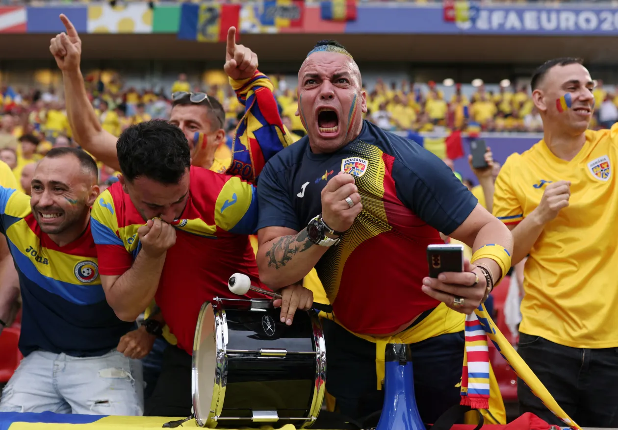 A kölni lelátó a Belgium-Románia mérkőzésen, 2024. június 22-én – Fotó: Thilo Schmuelgen / Reuters