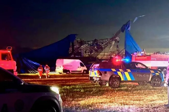 Vihar miatt ledőlt a nagysátor a szlovák Pohoda fesztiválon, többen megsérültek