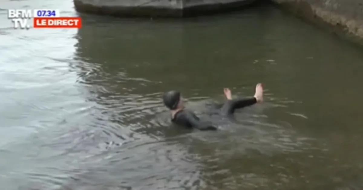 French Sports Minister Dives Into Seine River to Prove Water Isn't Dirty