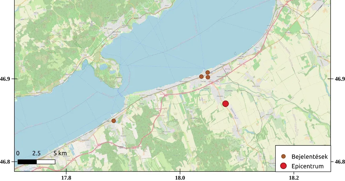 Földrengés volt éjszaka a Balatonnál