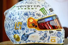 Lando Norris to race in custom-painted helmet with Herend pattern at Hungaroring
