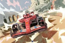 Turulmadár röppen a Ferrari fölött a Magyar Nagydíjra készült plakáton