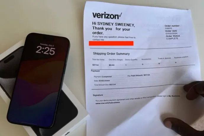 Sydney Sweeney telefonszámát is ellopták