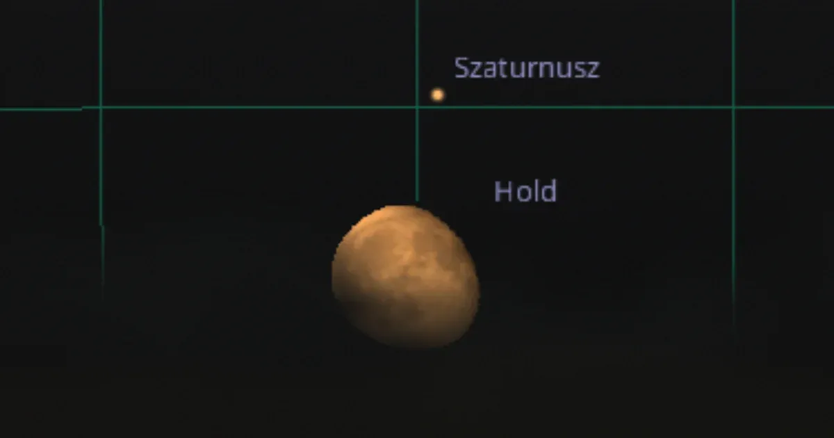 A szerencsések szerda éjjel láthatják az ezüstösen ragyogó Hold fölött a Szaturnuszt is!