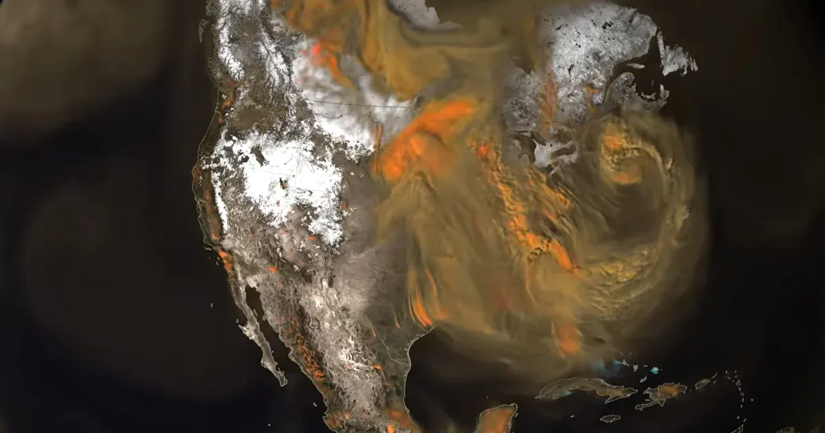 Videón, ahogy a Földet ellepi a légkörbe pumpált szén-dioxid