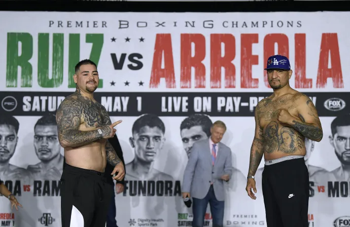 Balra Andy Ruiz Jr., jobbra Chris Arreola – Fotó: Harry How / Getty Images