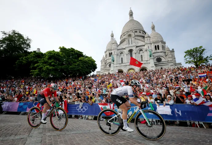 Kristen Faulkner Vas Blanka előtt a 2024. augusztus 4-i női olimpiai mezőnyversenyen – Fotó: Jared C. Tilton / Getty Images