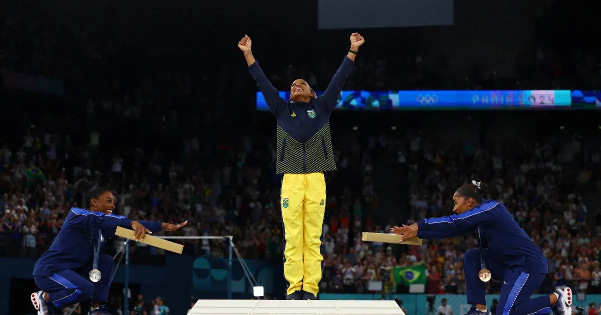 Biles királynőnek kijáró tisztelettel hajolt meg az őt legyőző brazil tornász előtt