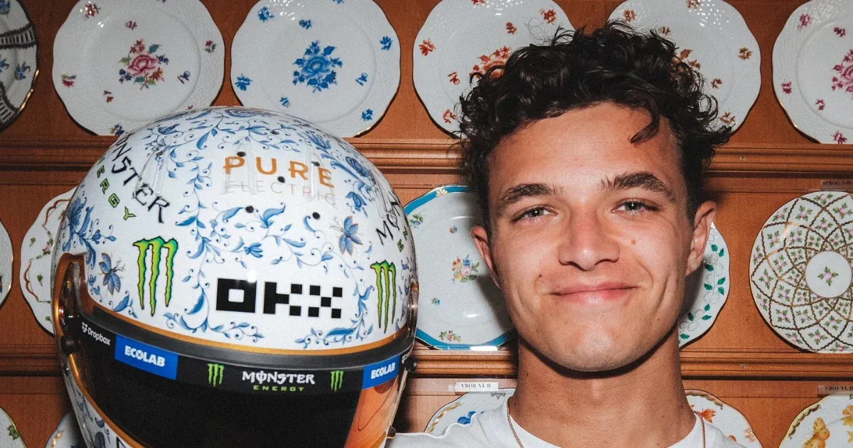 Elárverezi Herendi-sisakját Lando Norris, a McLaren pilótája