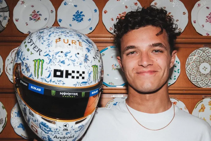 Elárverezi Herendi-sisakját Lando Norris, a McLaren pilótája