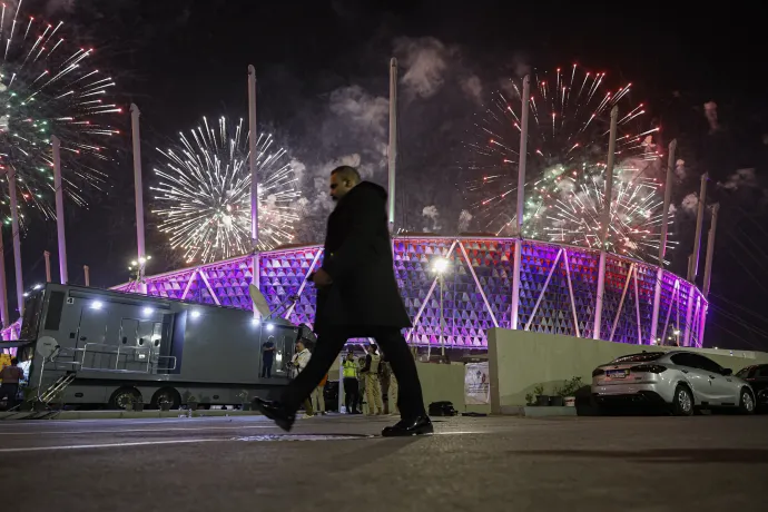 A több mint 90 ezer néző befogadására képes Misr-stadion Egyiptom tervezett új fővárosában 2024. március 26-án – Fotó: Khaled Desouki / AFP